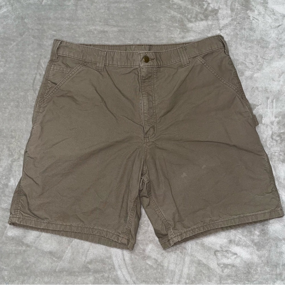 Carhartt Original Fit Canvas Cargo Work Shorts Men's Size 38 Brown